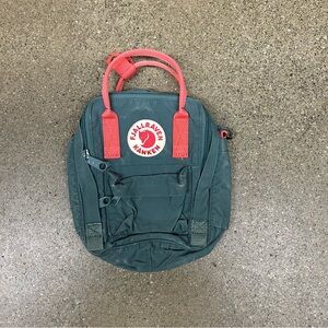 Fjallraven Kanken Mini Backpack OSFA Green Peach Pink 23561 Casual Travel Bag